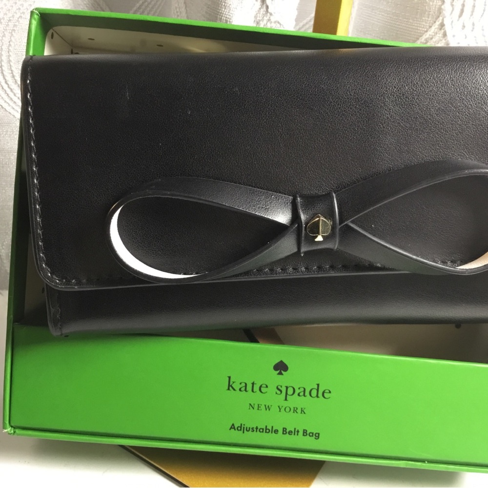 kate spade Black Leather Bow Belt Bag - Picture 8 of 8